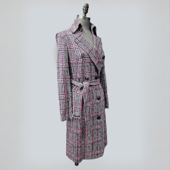 Iris Setlakwe Plaid Trench Coat - Picture 3 of 4